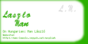 laszlo man business card